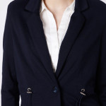 Single Breasted Blazer with Notched Lapel Collar